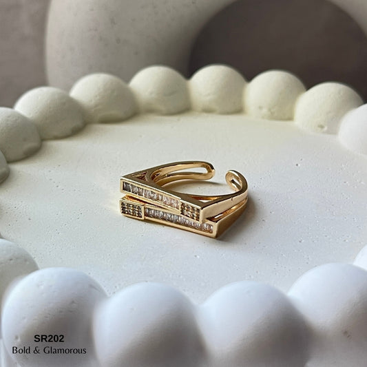 Stone Ring | SR202 | Halie | Gold