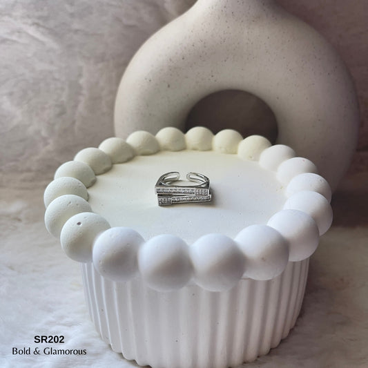 Stone Ring | SR202 | Halie | Silver