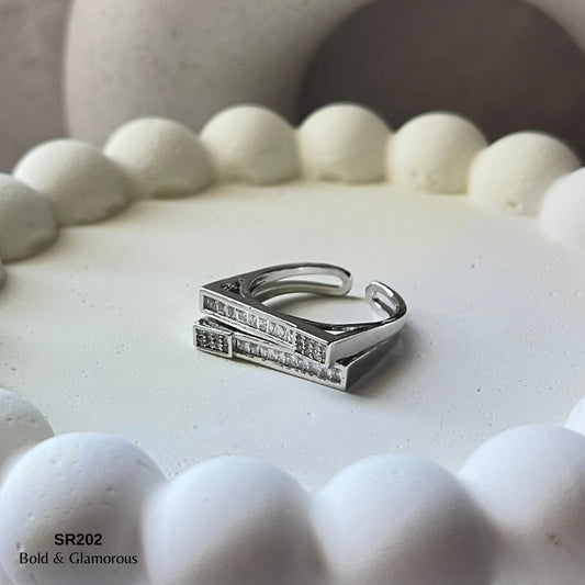 Stone Ring | SR202 | Halie | Silver