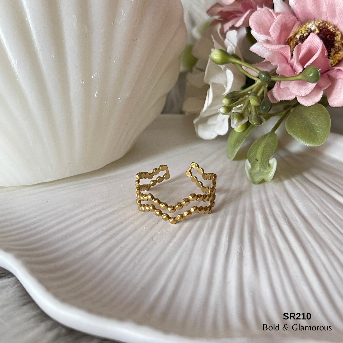 Statement Ring | SR210 | Gold