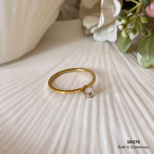 Stone Ring | SR270 | Simple Round Stone