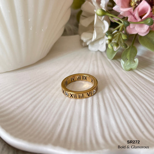 Stone Ring | SR272 | Roman Four Diamond