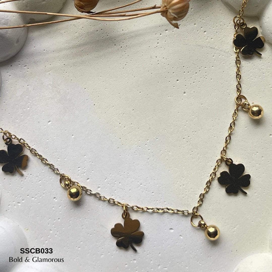 Chain Bracelet | SSCB033 | Leaf Drop