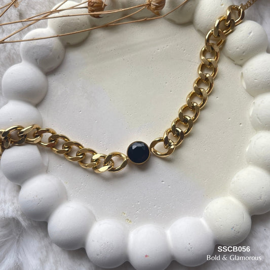 Chain Bracelet | SSCB056 | Black Chunky