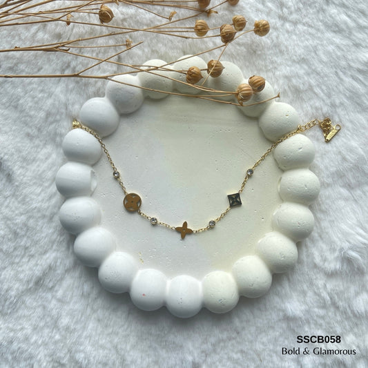 Chain Bracelet | SSCB058 | Geometric Motif
