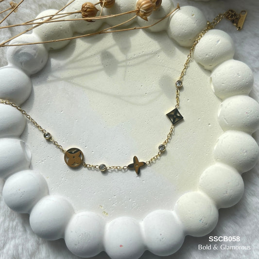 Chain Bracelet | SSCB058 | Geometric Motif