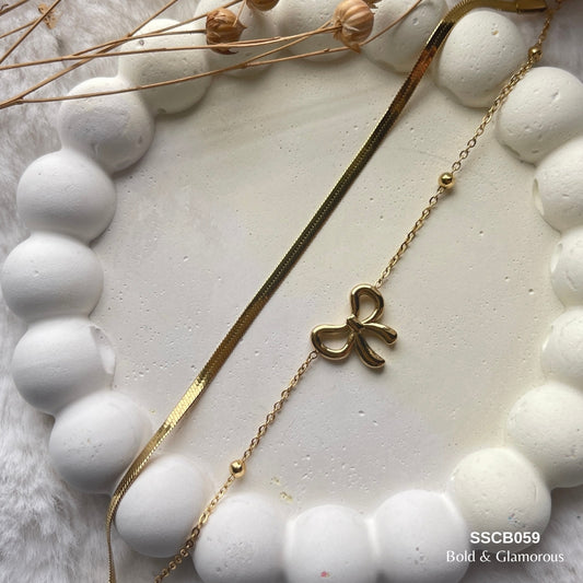 Chain Bracelet | SSCB059 | Layered Bow