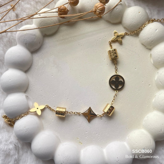 Chain Bracelet | SSCB060 | Geometric Motif II