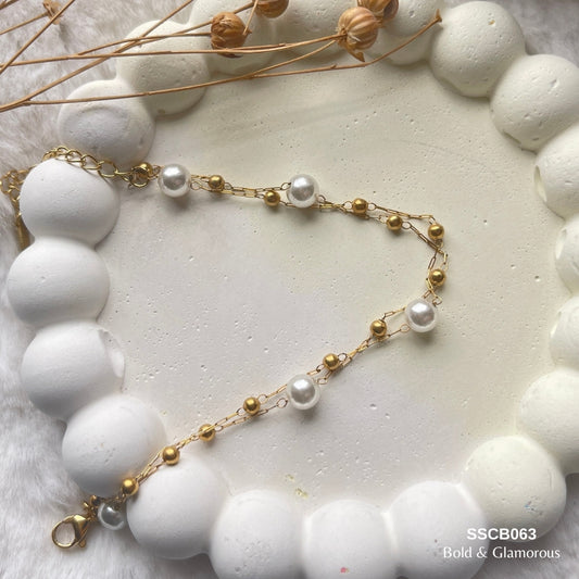 Chain Bracelet | SSCB063 | Layered Balling Pearls