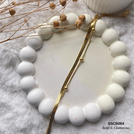 Chain Bracelet | SSCB064 | Layered Mesh Balls