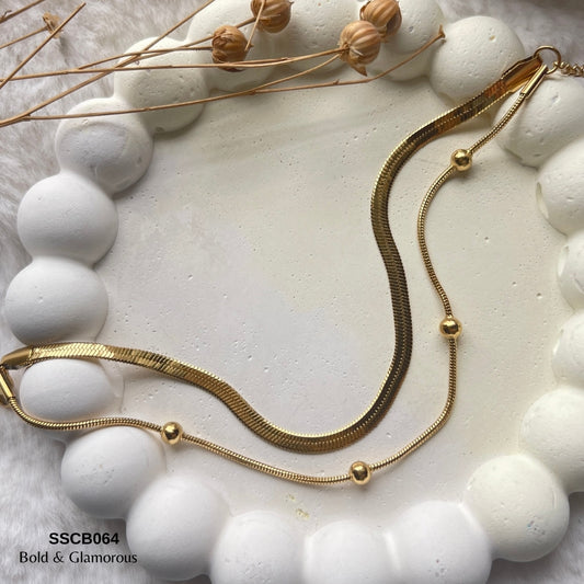 Chain Bracelet | SSCB064 | Layered Mesh Balls