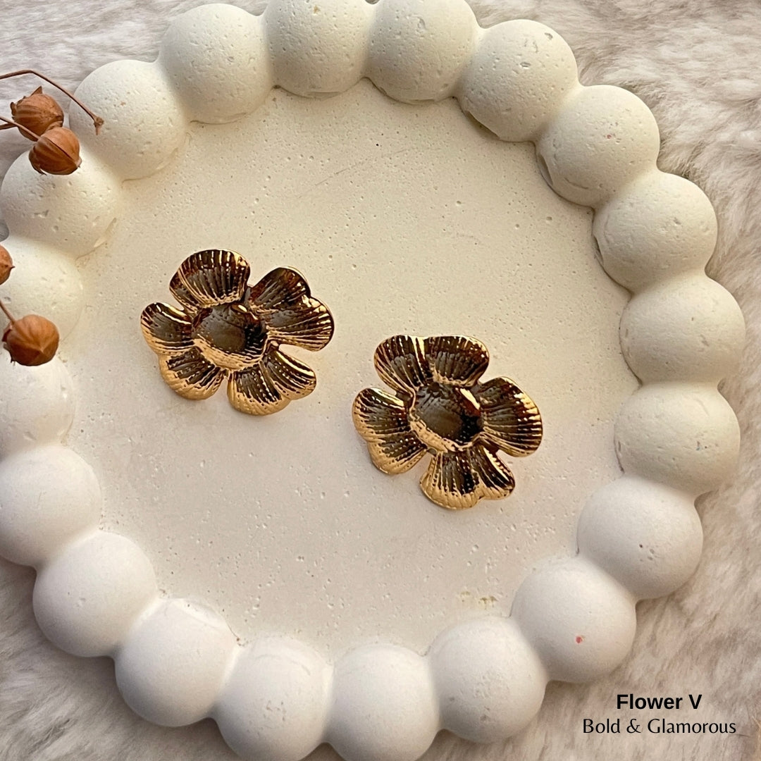 Statement Earring | STE040 | Flower V