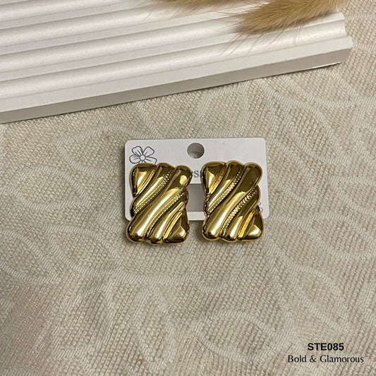 Statement Earring | STE085 | Gold