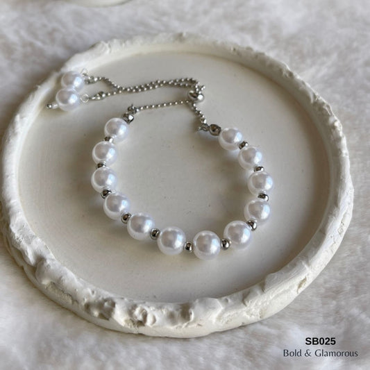 Pearl Bracelet | SB025 | Silver
