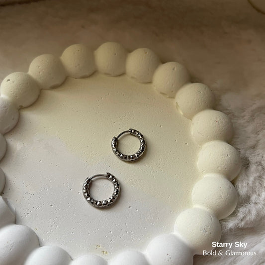 Hoop Earring | Starry Sky | Silver