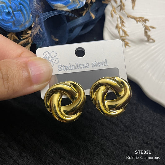Statement Earring | STE031 | Obsidian
