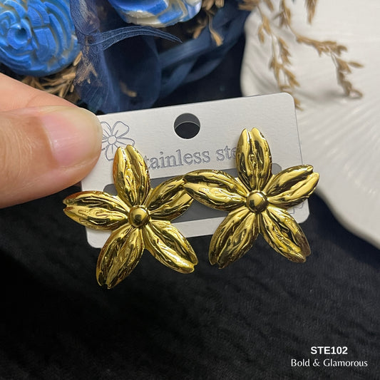 Statement Earring | STE102 | Gold