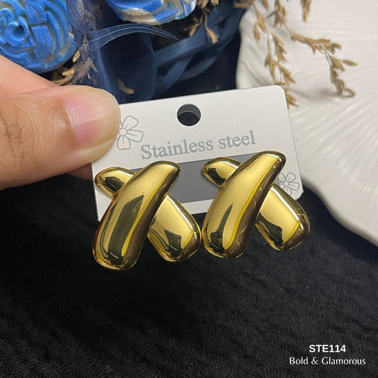 Statement Earring | STE114 | Gold