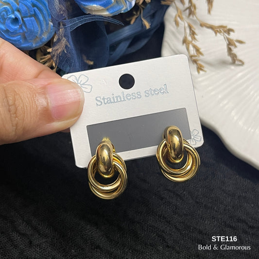 Statement Earring | STE116 | Gold