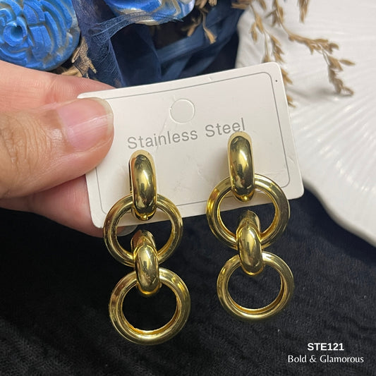 Statement Earring | STE121 | Gold