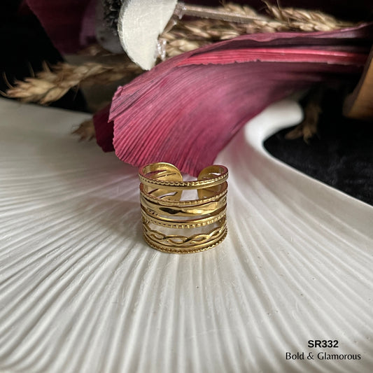 Statement Ring | SR332 | Gold