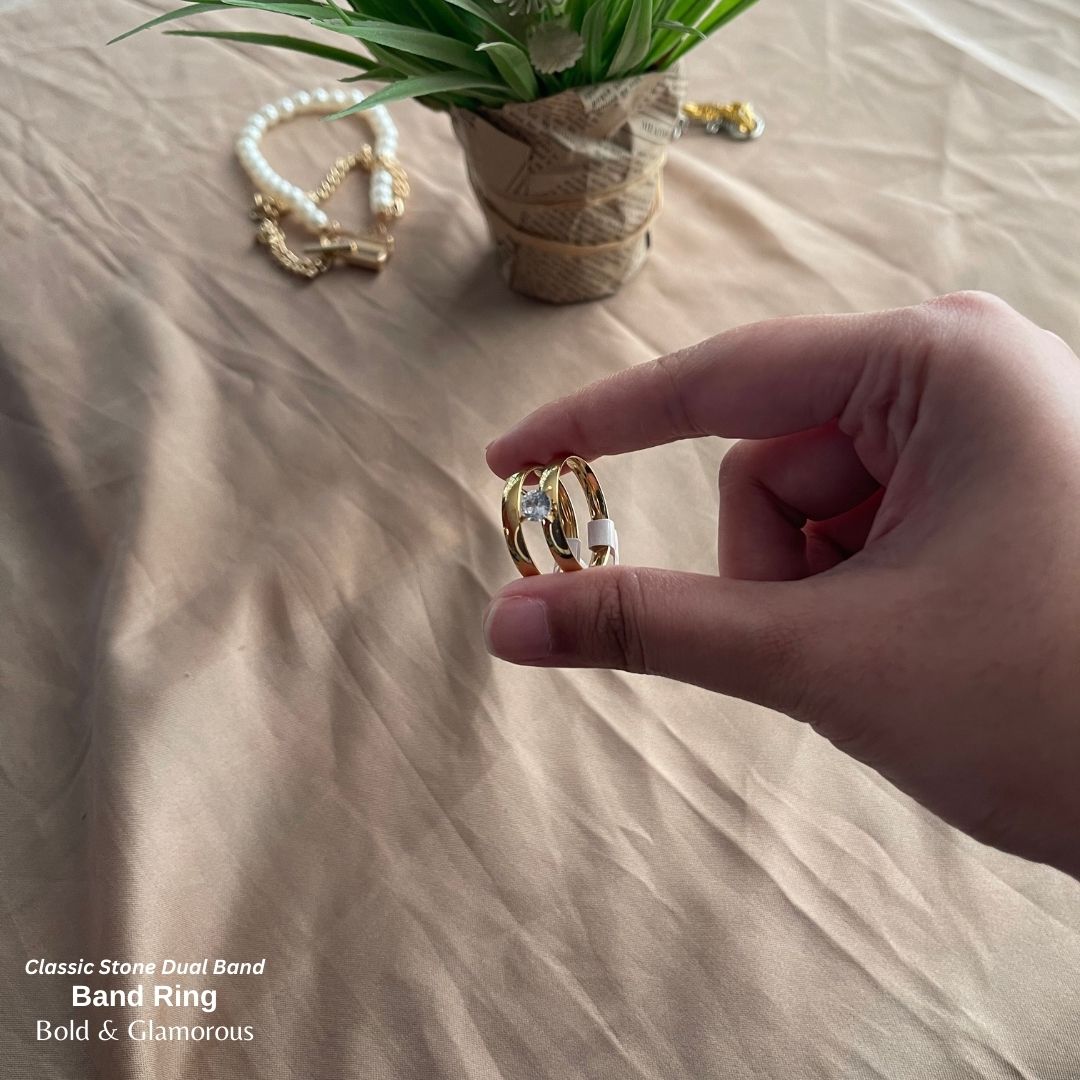 SS Finger Ring | SS01 | Stone-Simple Band Duo