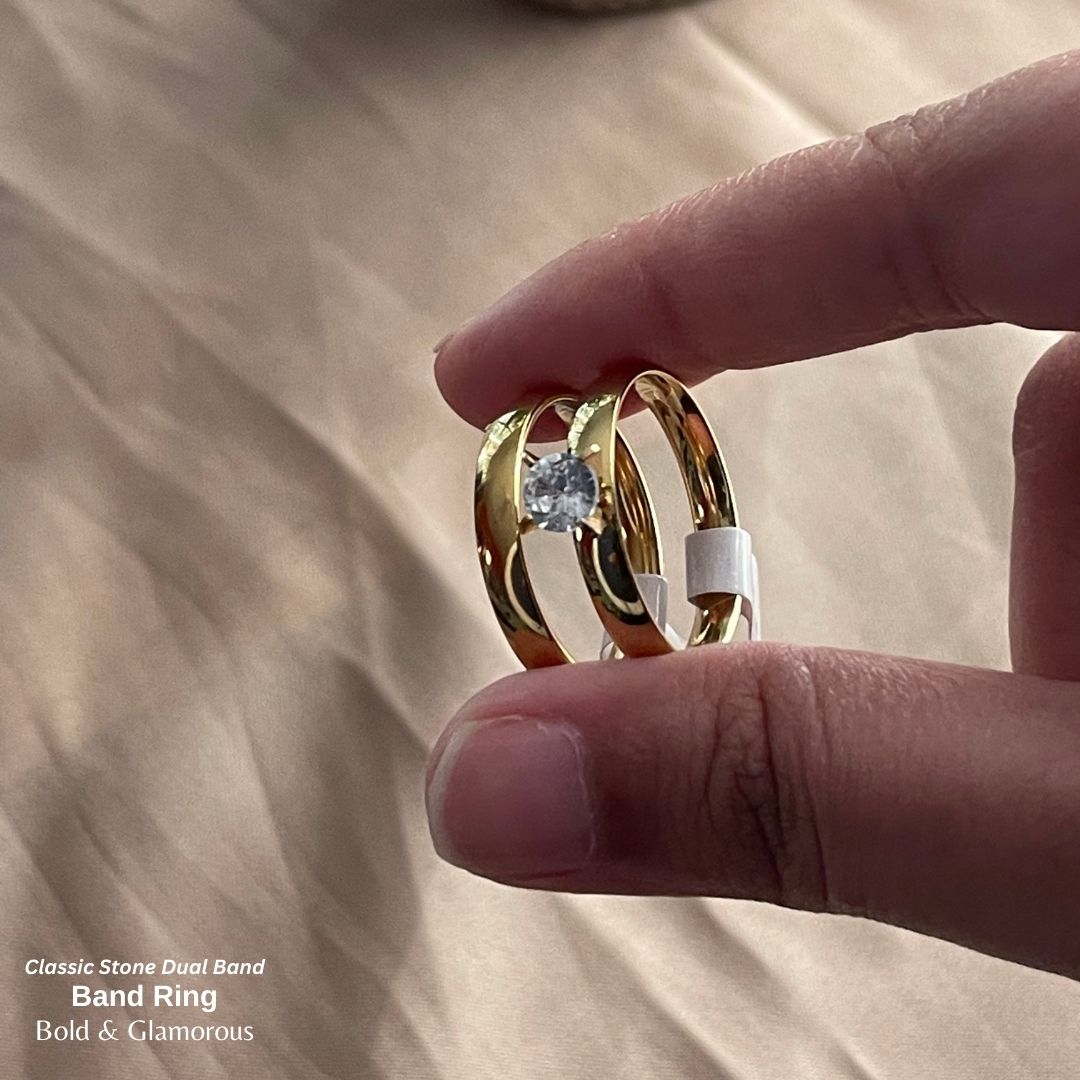 SS Finger Ring | SS01 | Stone-Simple Band Duo