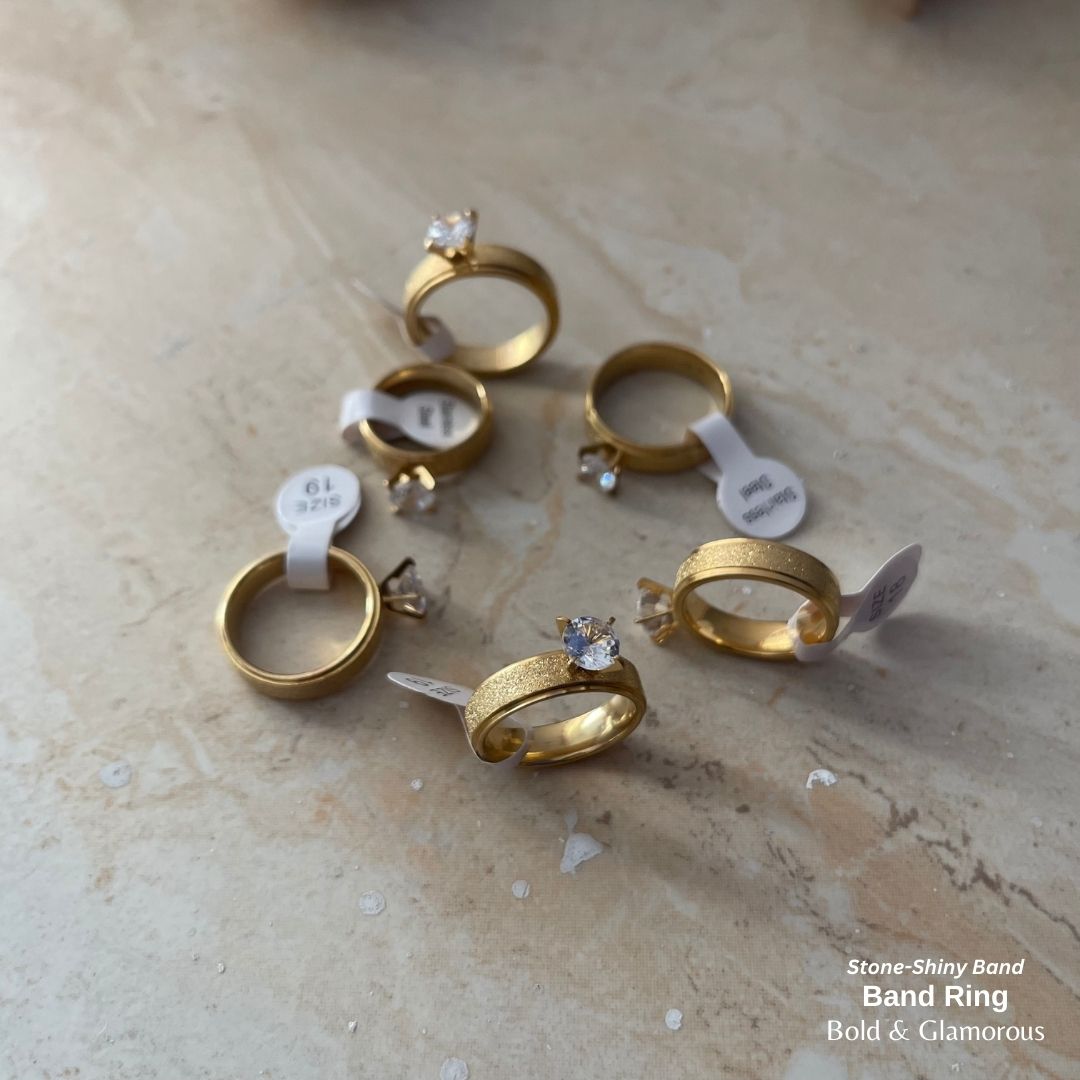 SS Finger Ring | SS01 | Stone-Shiny Band