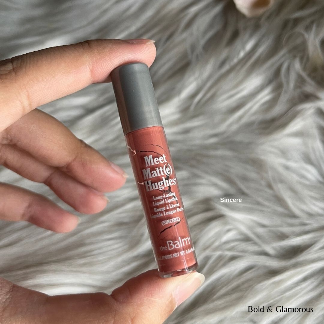 The Balm Meet Matte Hughes Liquid Lipstick | Sincere | Mini Bold & Glamorous The Balm Meet Matte Hughes Liquid Lipstick | Sincere | Mini Bold & Glamorous