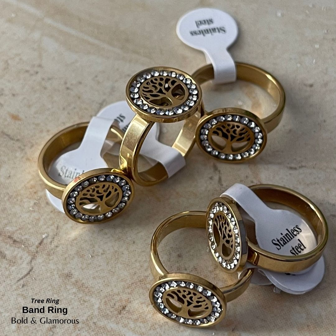 SS Finger Ring | SS01 | Stone Round Tree