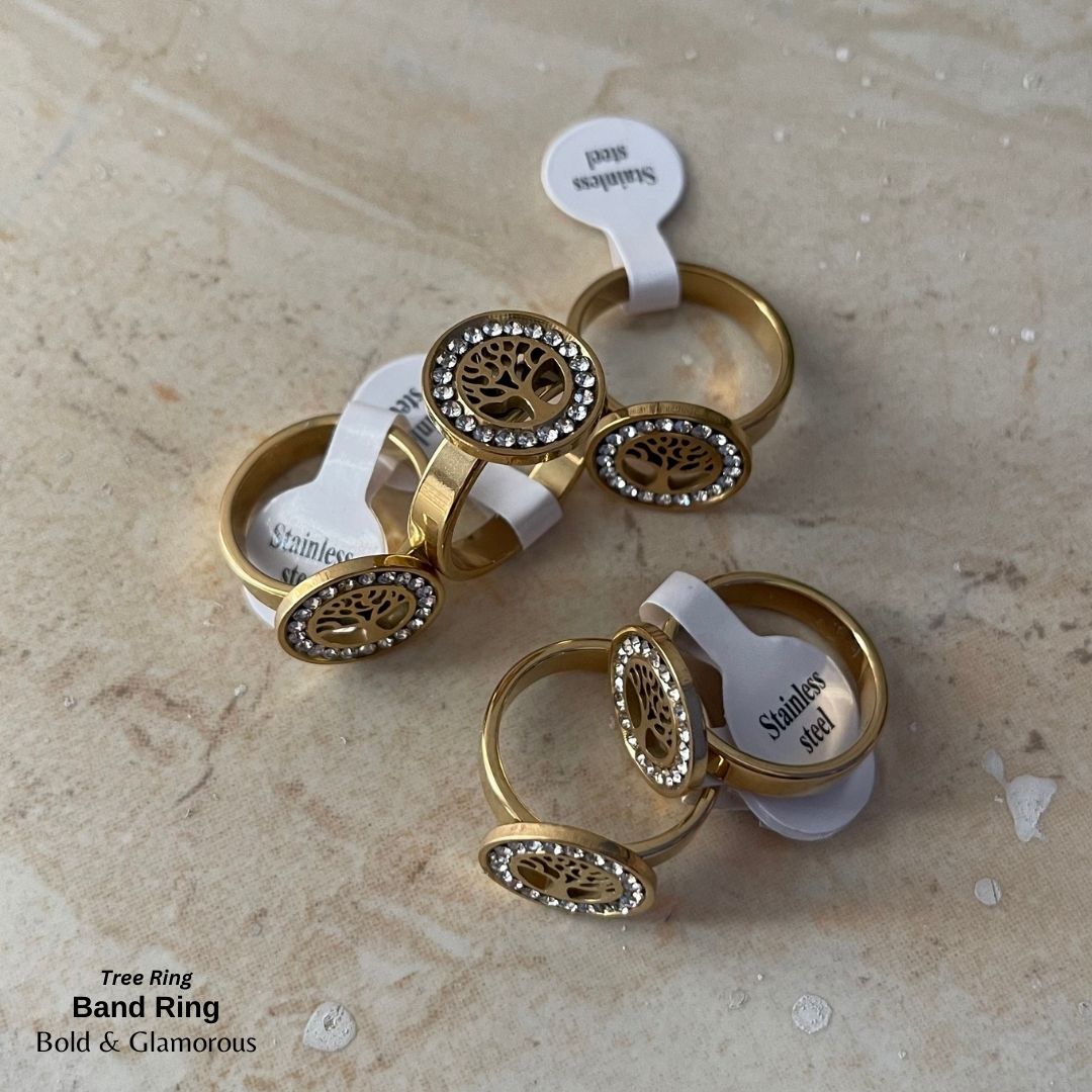 SS Finger Ring | SS01 | Stone Round Tree