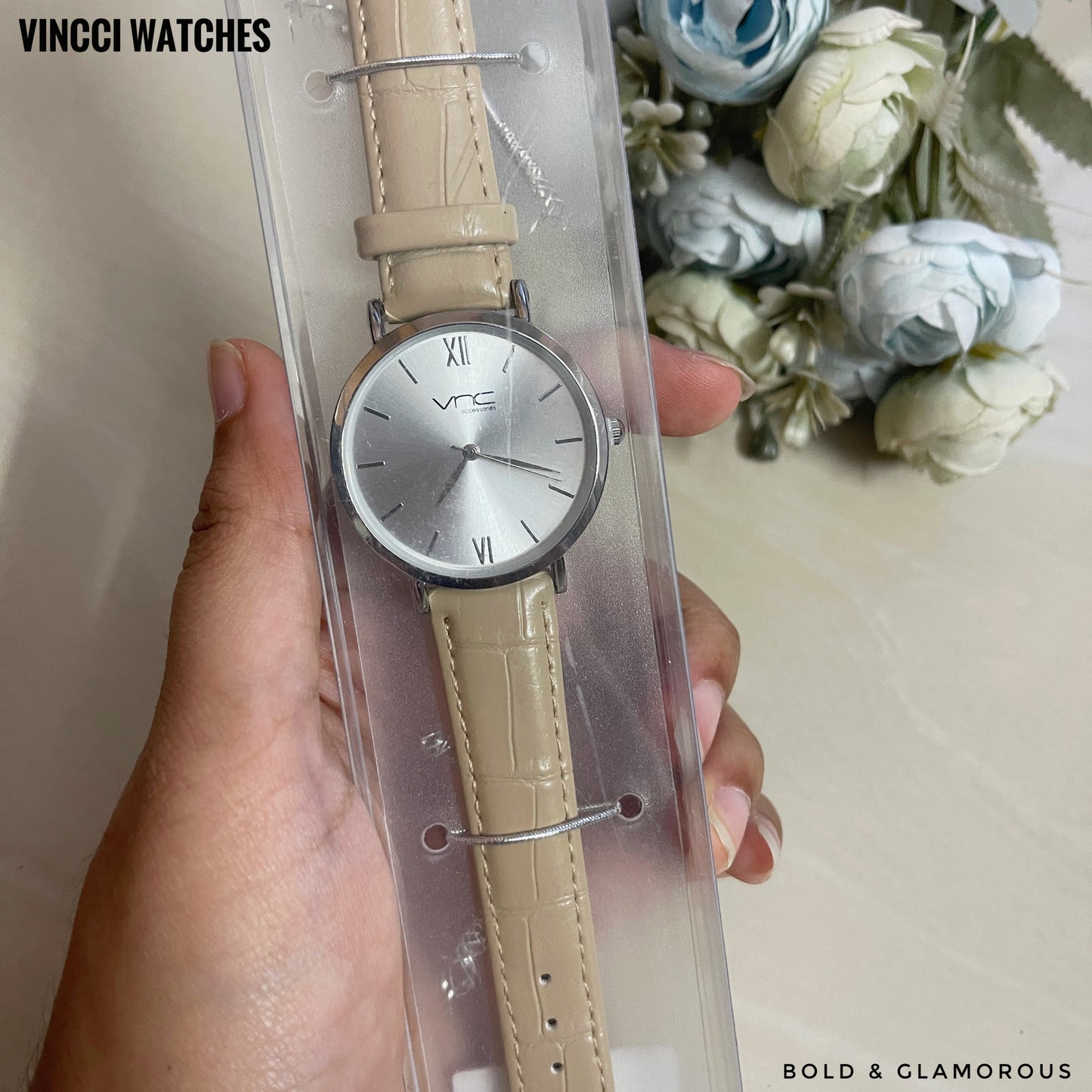 Vincci Watch Big Round | VW08 | Taupe