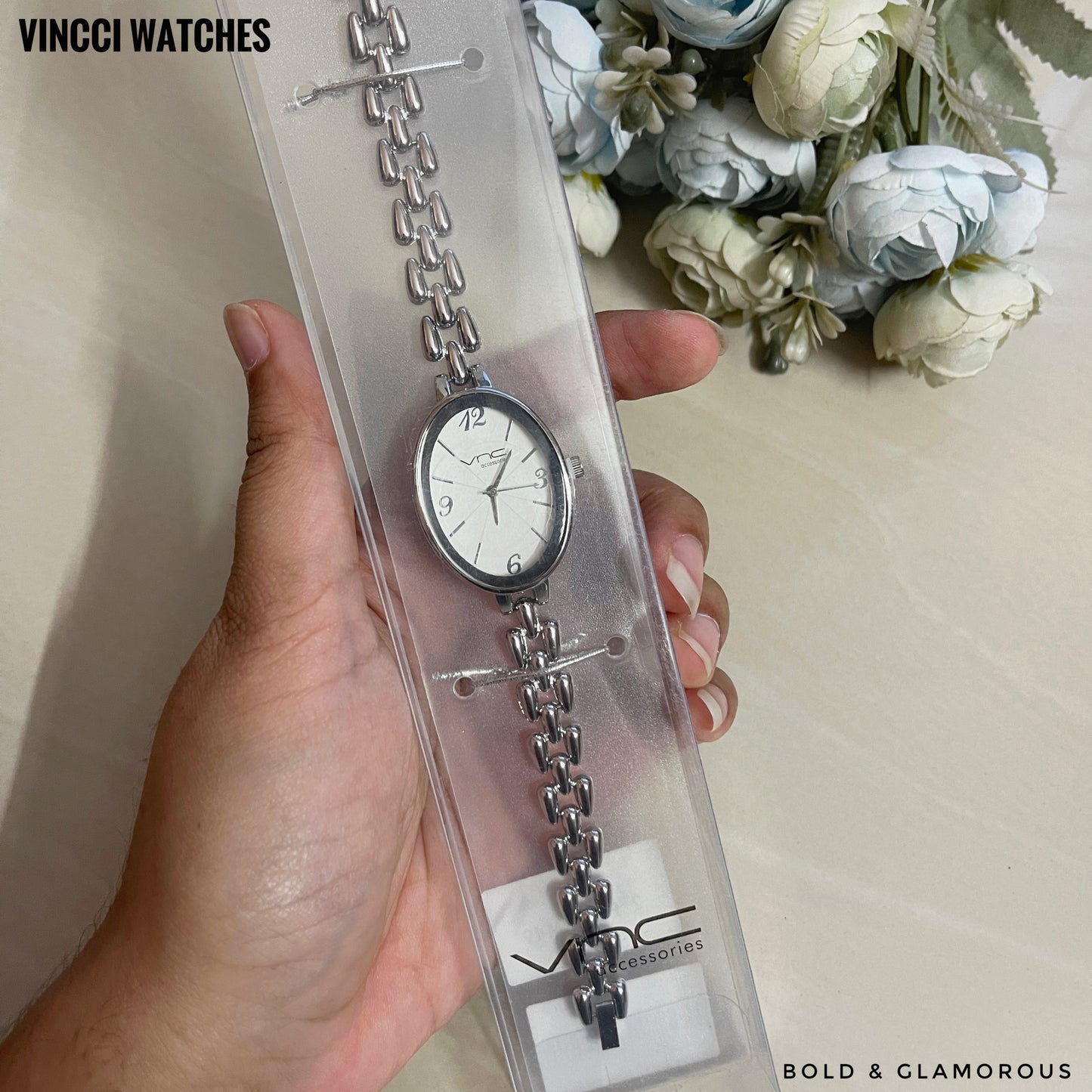 Vincci Watch Oval Metal | VW01 | Silver