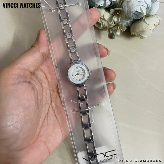 Vincci Watch Round Metal Link | VW02 | Silver
