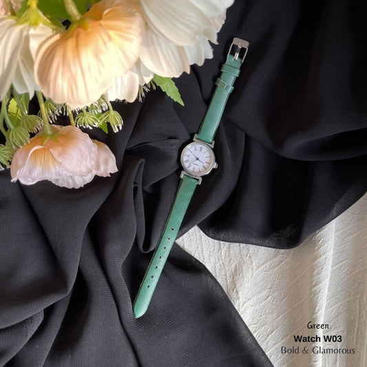 Classic Round Shape Watch | W03 | Green