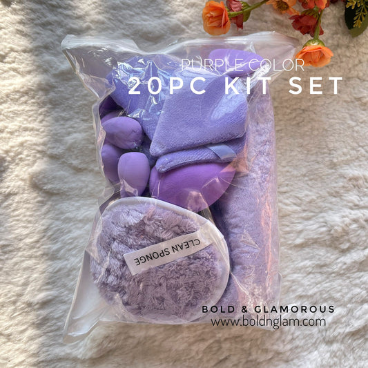 20PC Makeup Puff Set | Purple