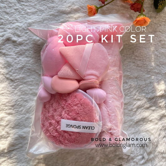 20PC Makeup Puff Set | Light Pink