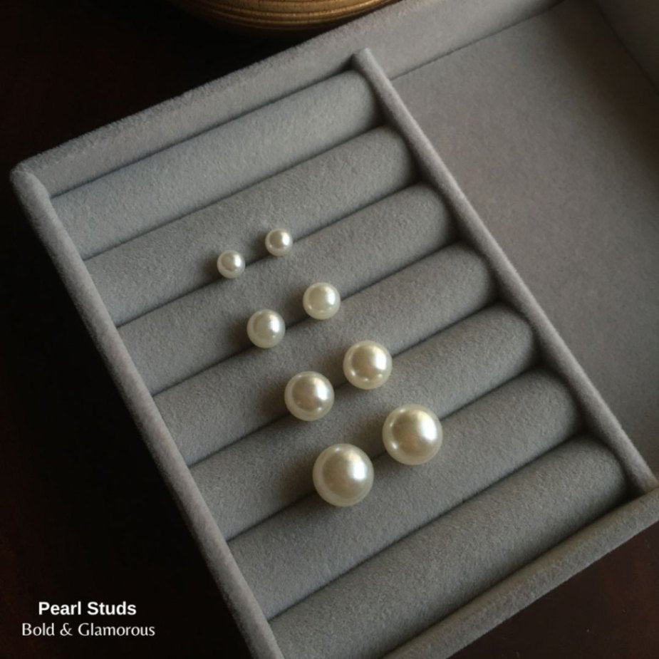 Pearl Stud Earring Set
