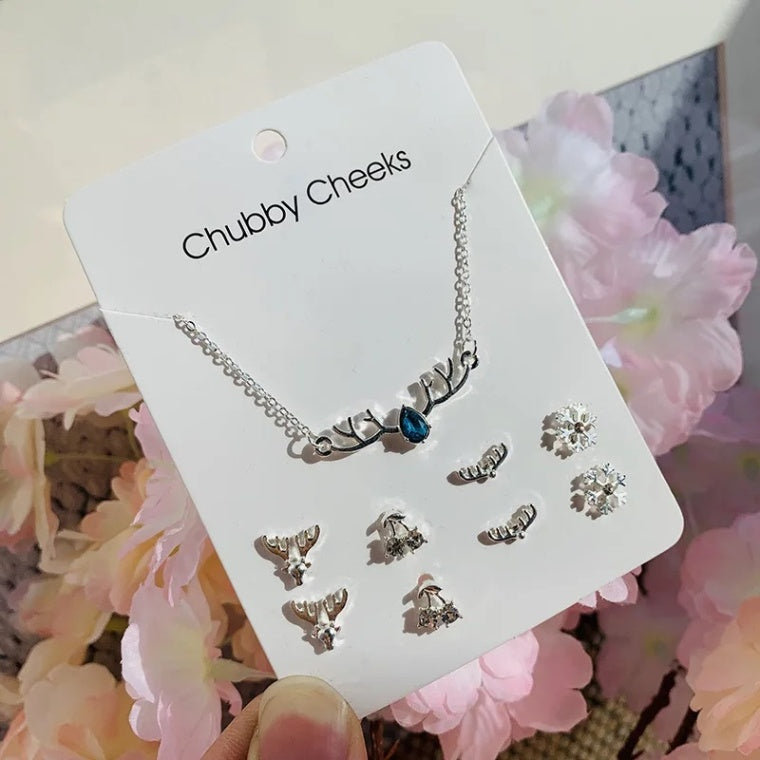 Silver Crystal Rhinestone Jewelry | Set #1