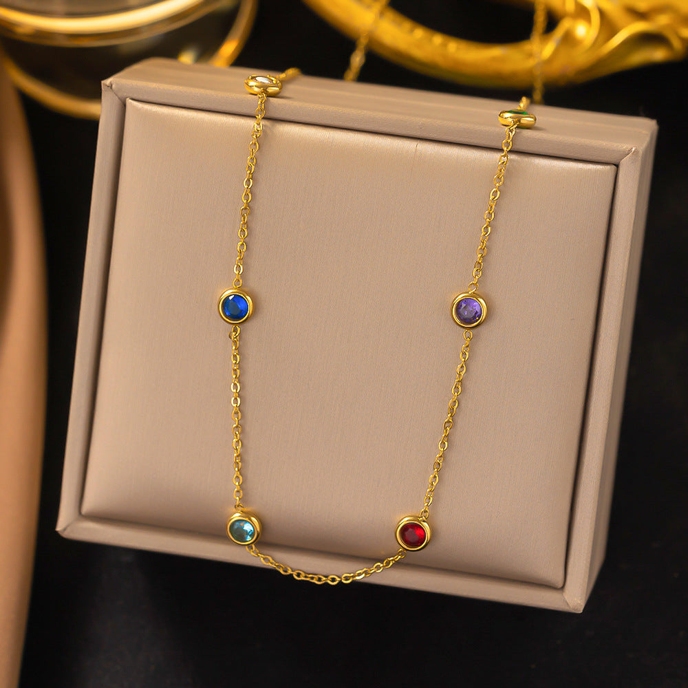 Necklace | SN118 | Colorful Stone
