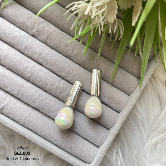 Ballon Drop Earrings | SEL003 | White