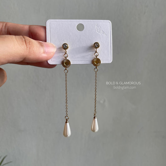 Statement Earring | STE122 | Tassel Pearl