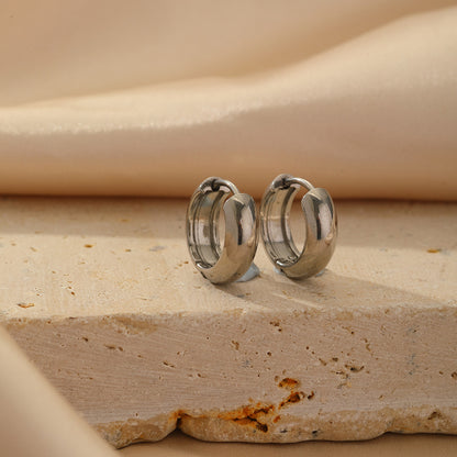 Chunky Hoop Earring | 10mm | Silver