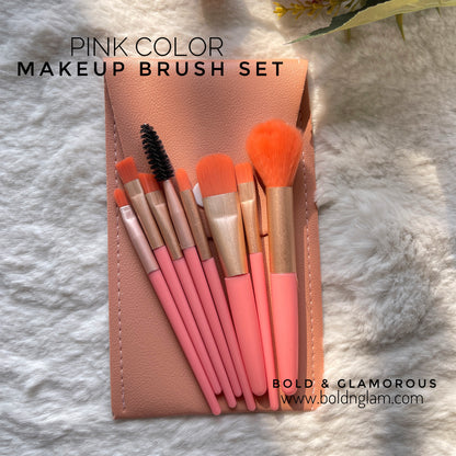 8-Piece Mini Makeup Brush Set | Pink