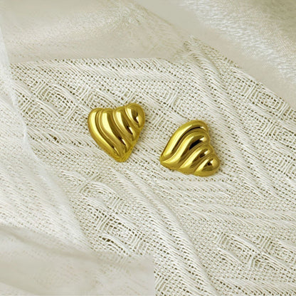 Statement Earring | STE012 | Curved Heart Earring