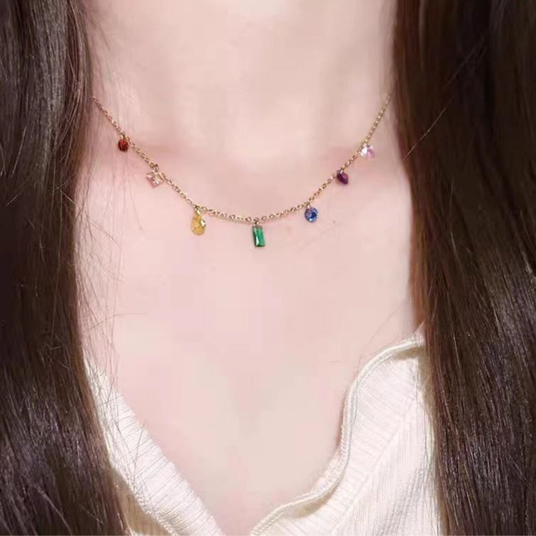 Necklace | SN199 | Rainbow Drop