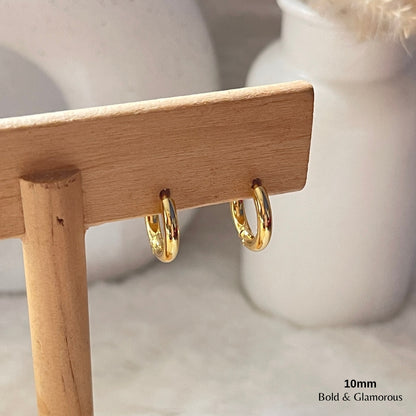 Simple Hoop Earring | 10mm | Gold