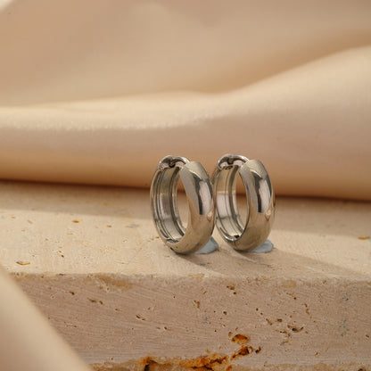 Chunky Hoop Earring | 12mm | Silver