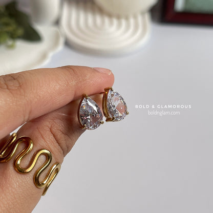 Stud Earring | STE101 | Zircon Water Drop