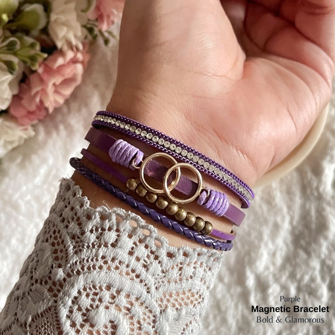 Magnetic Bracelet | MB01 | Purple